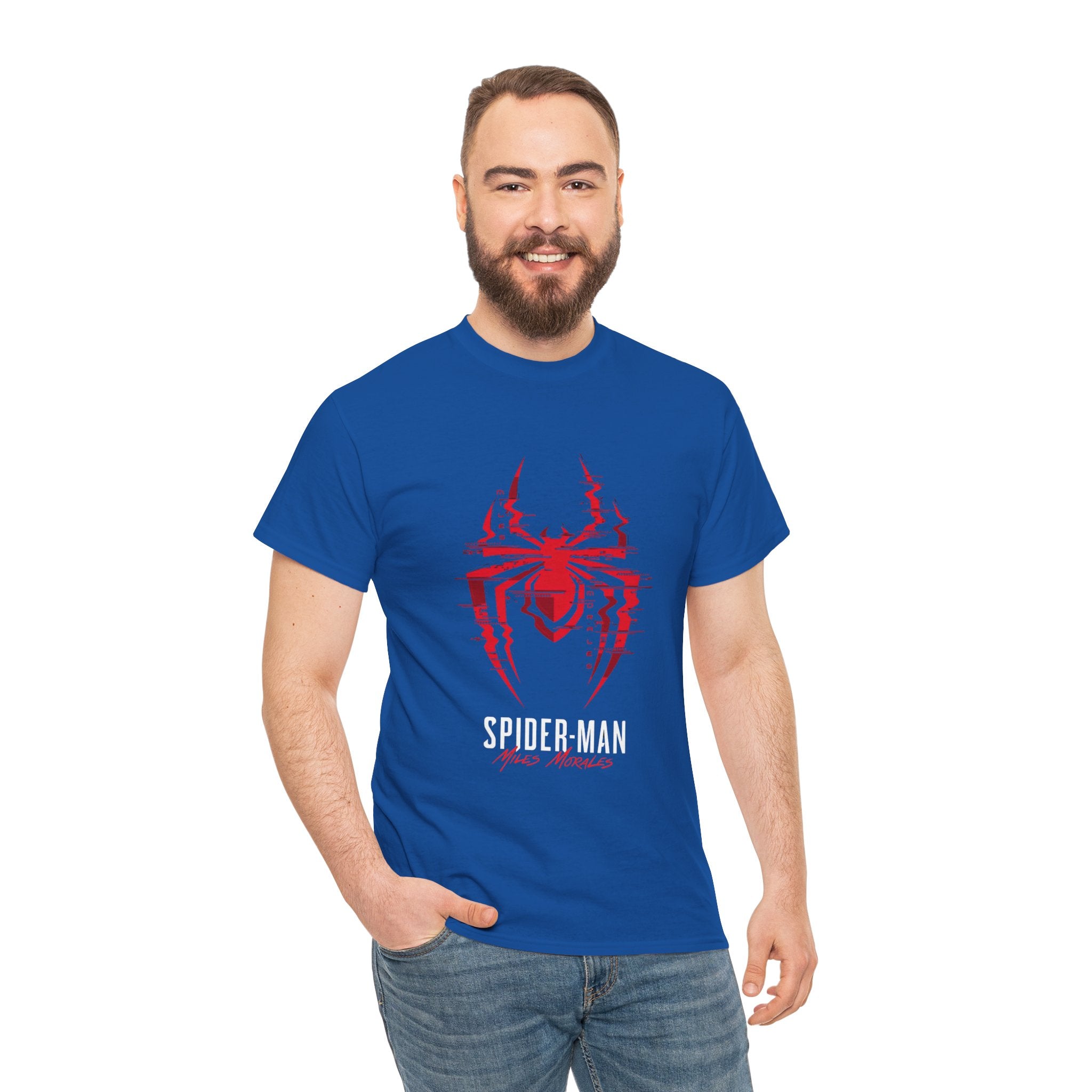 Marvel Spider-Man Miles Morales Glitch T-Shirt – Gamer Style Streetwear Tee