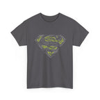 Superman Tech Shield T-Shirt — Futuristic Man of Steel Fanart Logo Tee