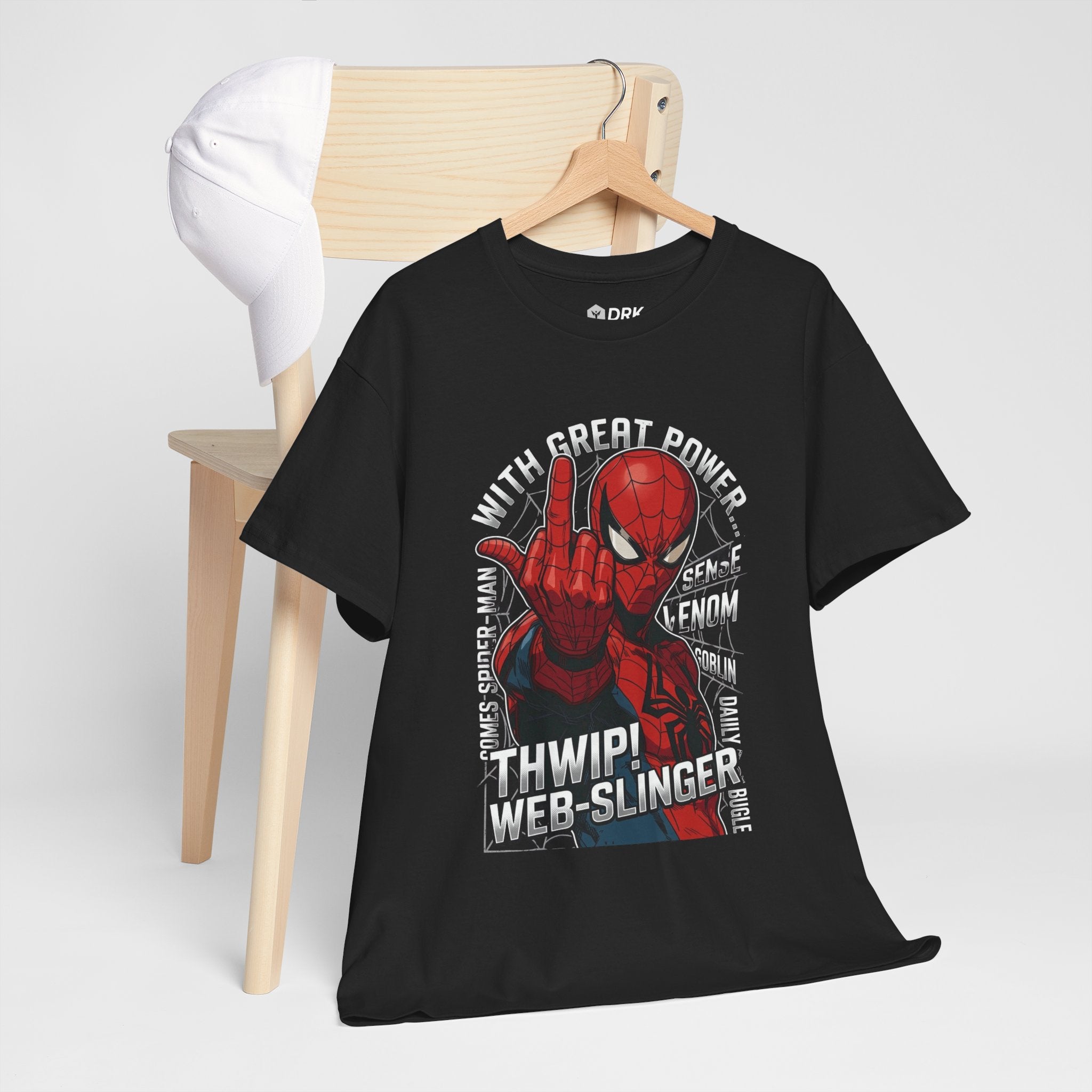 Marvel Spider-Man 'Gives the Finger' Comic Tee — Web-Slinger Graphic T-Shirt