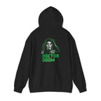 Doctor Doom Avengers Hoodie — Villain Portrait & Back Text Graphic