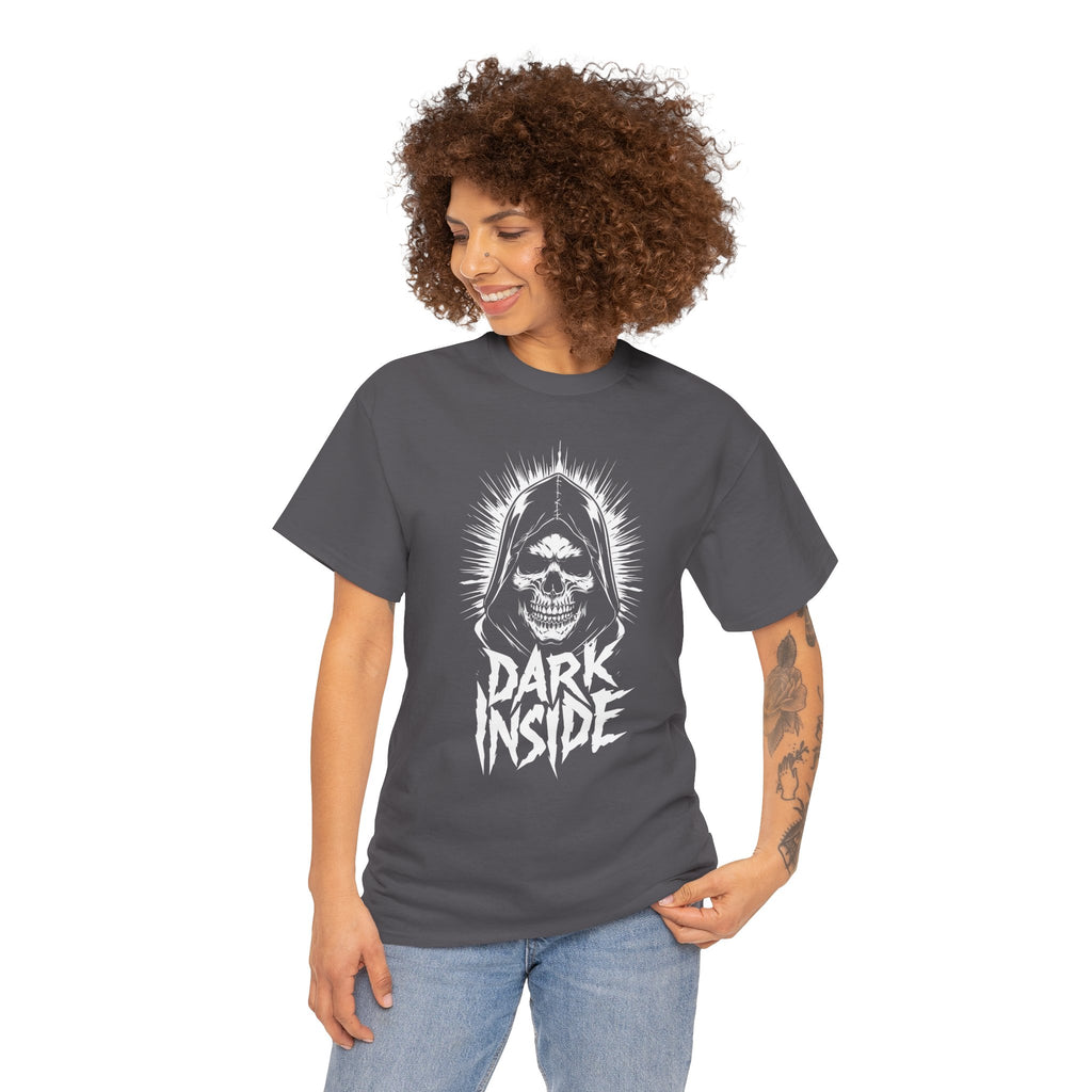 Dark Inside Skull Graphic T-Shirt — Gothic Halloween Alternative Tee