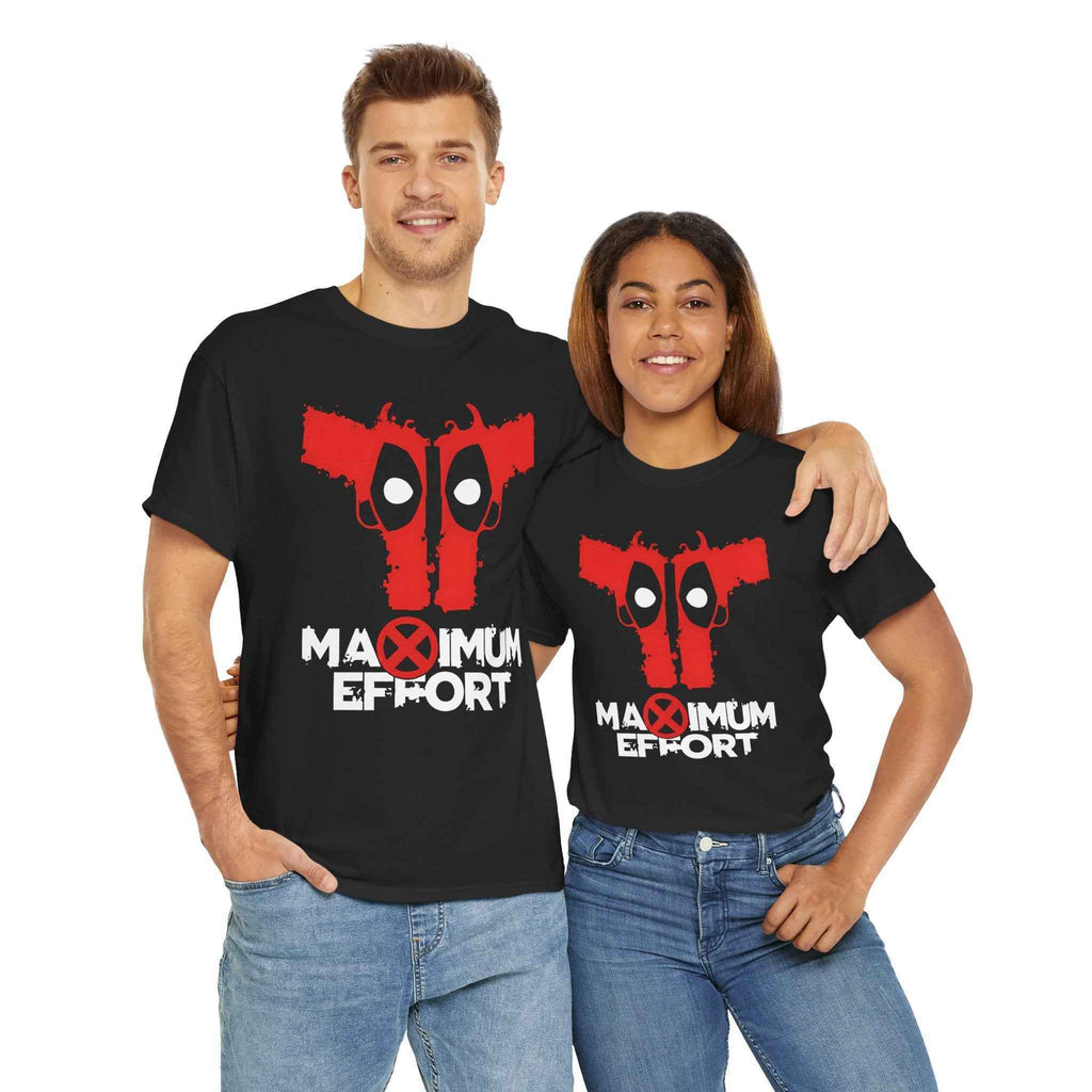 Deadpool "Maximum Effort" Gun Eyes Unisex Graphic Tee