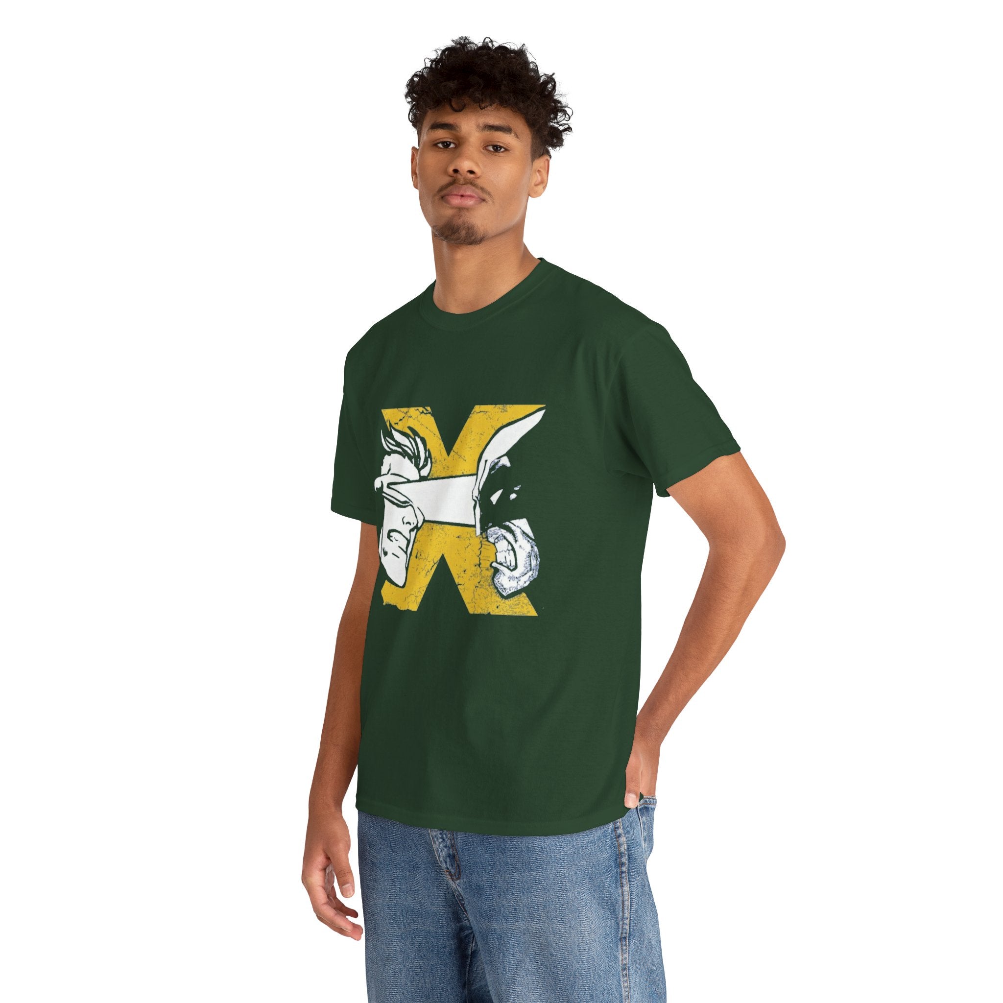 Wolverine vs Cyclops Vintage Graphic Tee — X‑Men Fan Shirt