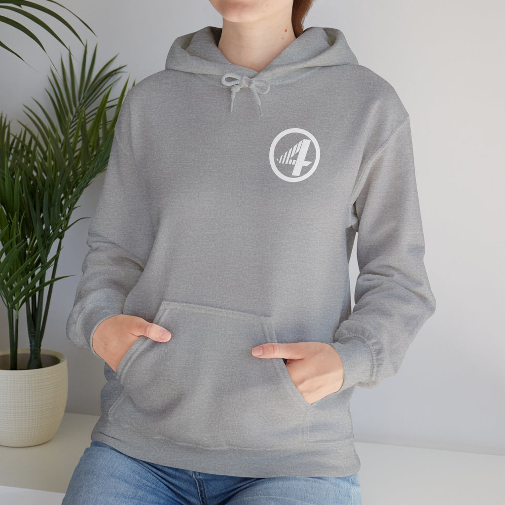 Fantastic Four Retro Logo Hoodie — Minimalist Vintage Comic Pullover