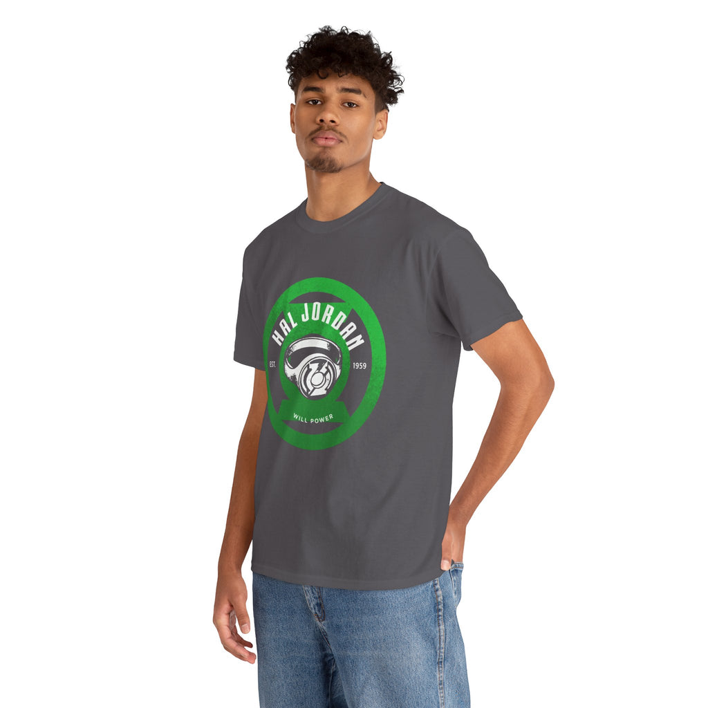 Green Lantern Hal Jordan Retro Logo Basketball T-Shirt