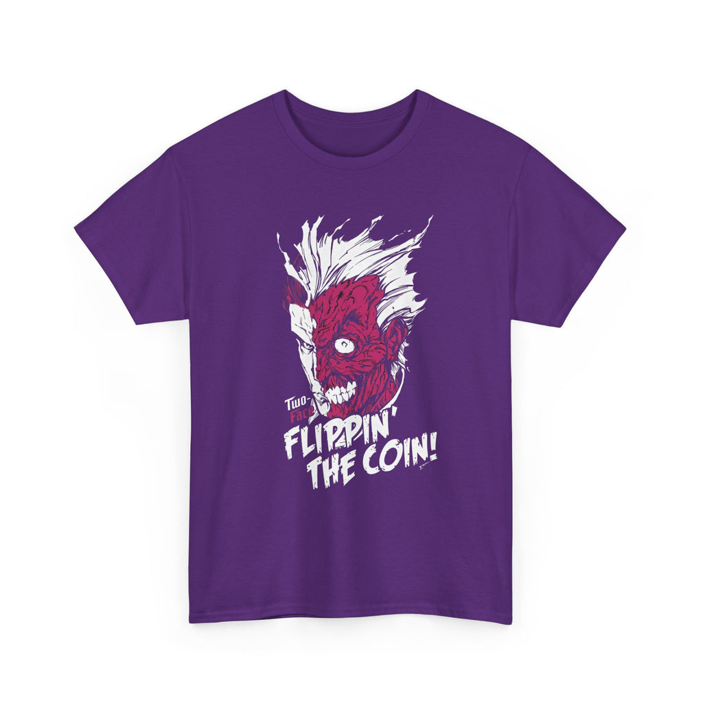 DC Comics Two-Face (Harvey Dent) “Flippin’ The Coin” Tee – Dark Gotham Villain T-Shirt