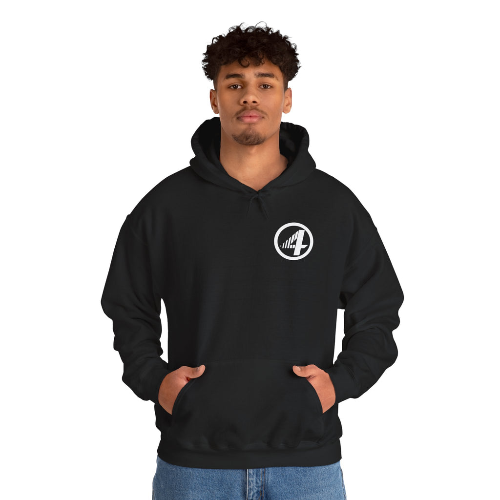 Fantastic Four Retro Logo Hoodie — Minimalist Vintage Comic Pullover