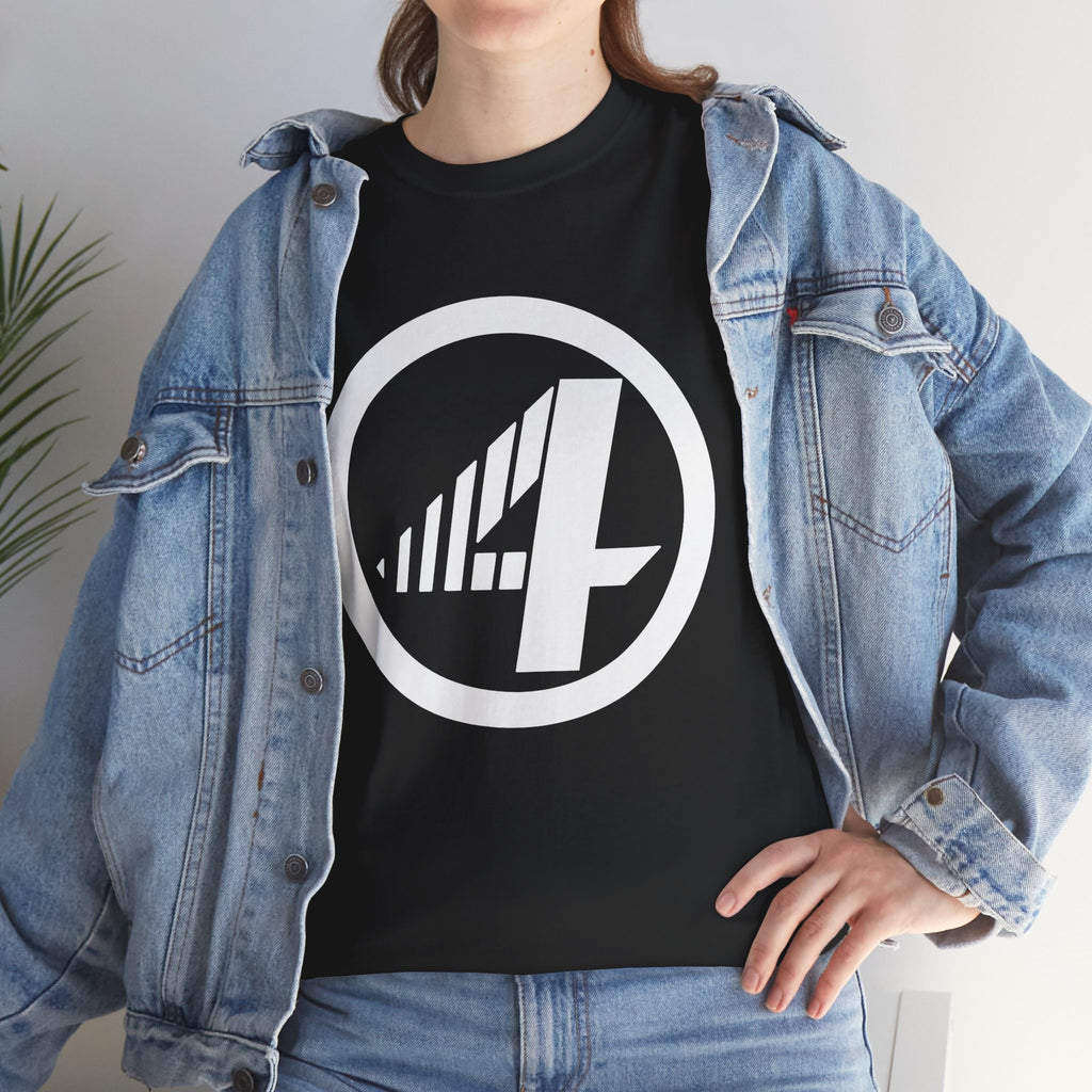 Fantastic Four Retro Logo T-Shirt — Minimalist Vintage Superhero Tee