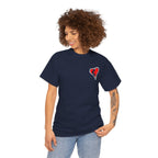Harlequin Heart Tee — Joker-Inspired Playing Card Graphic T-Shirt