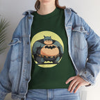 Funny Chubby Bat Hero T‑Shirt — Cute Fat Batman Parody Tee
