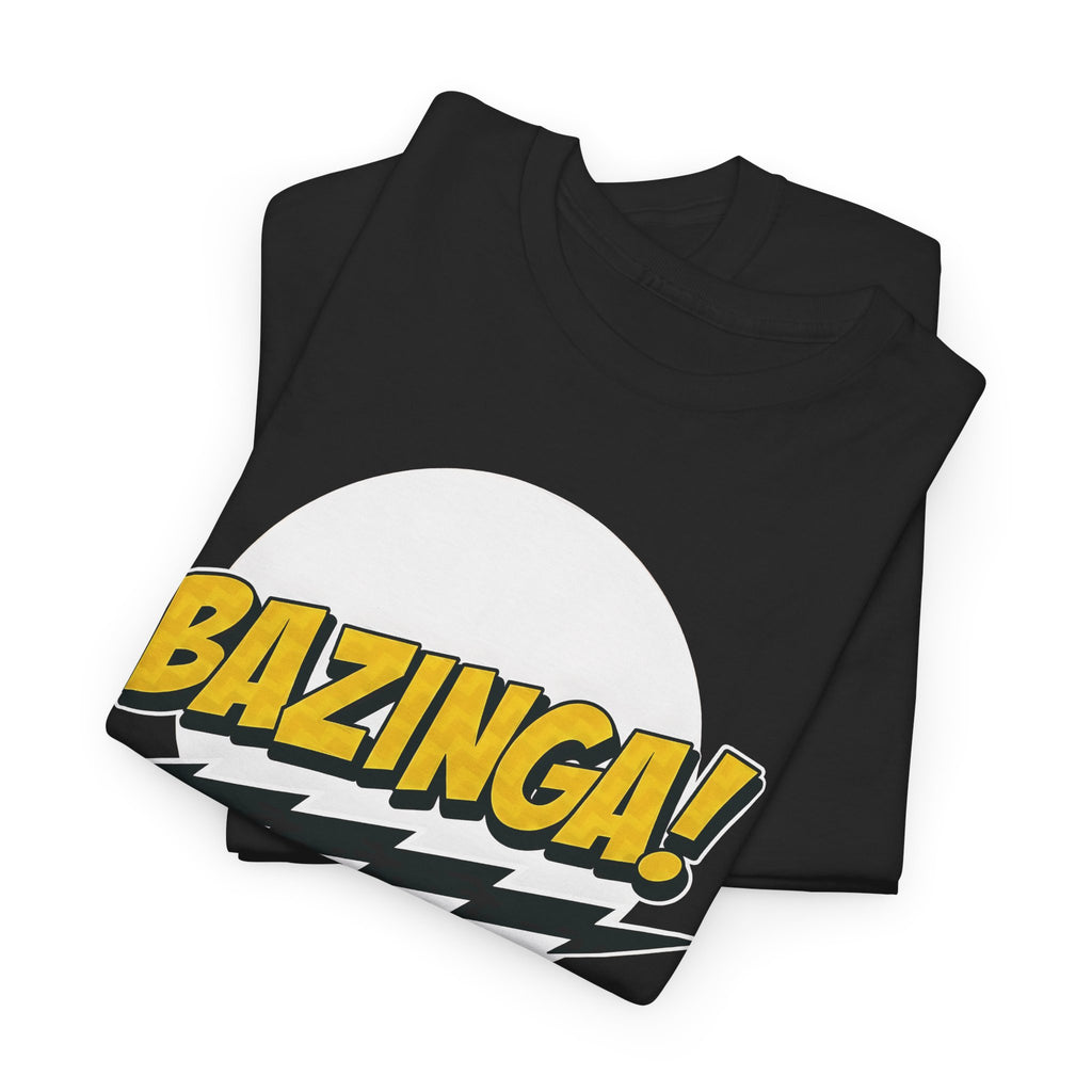 Flash Parody: A fan tribute Unisex T-shirt - DC Flash logo with Sheldon's catchphrase "Bazinga!"
