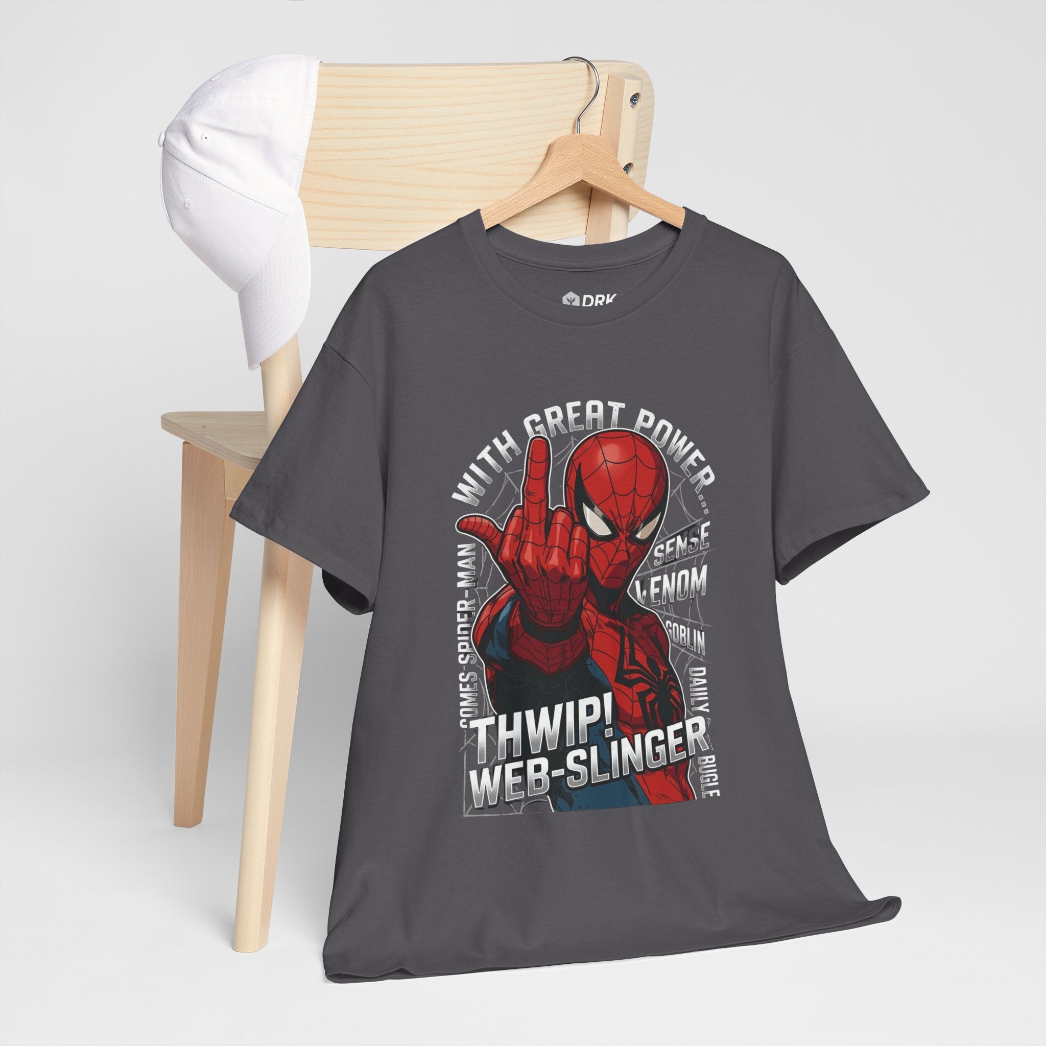Marvel Spider-Man 'Gives the Finger' Comic Tee — Web-Slinger Graphic T-Shirt
