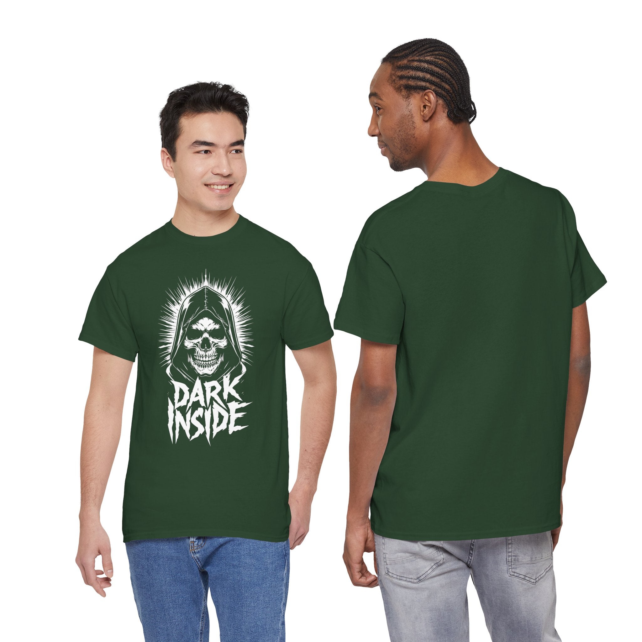 Dark Inside Skull Graphic T-Shirt — Gothic Halloween Alternative Tee