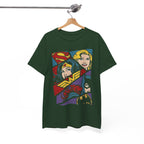DC Girls Superhero Collage T‑Shirt — Wonder Woman, Supergirl & Batgirl Comic Tee