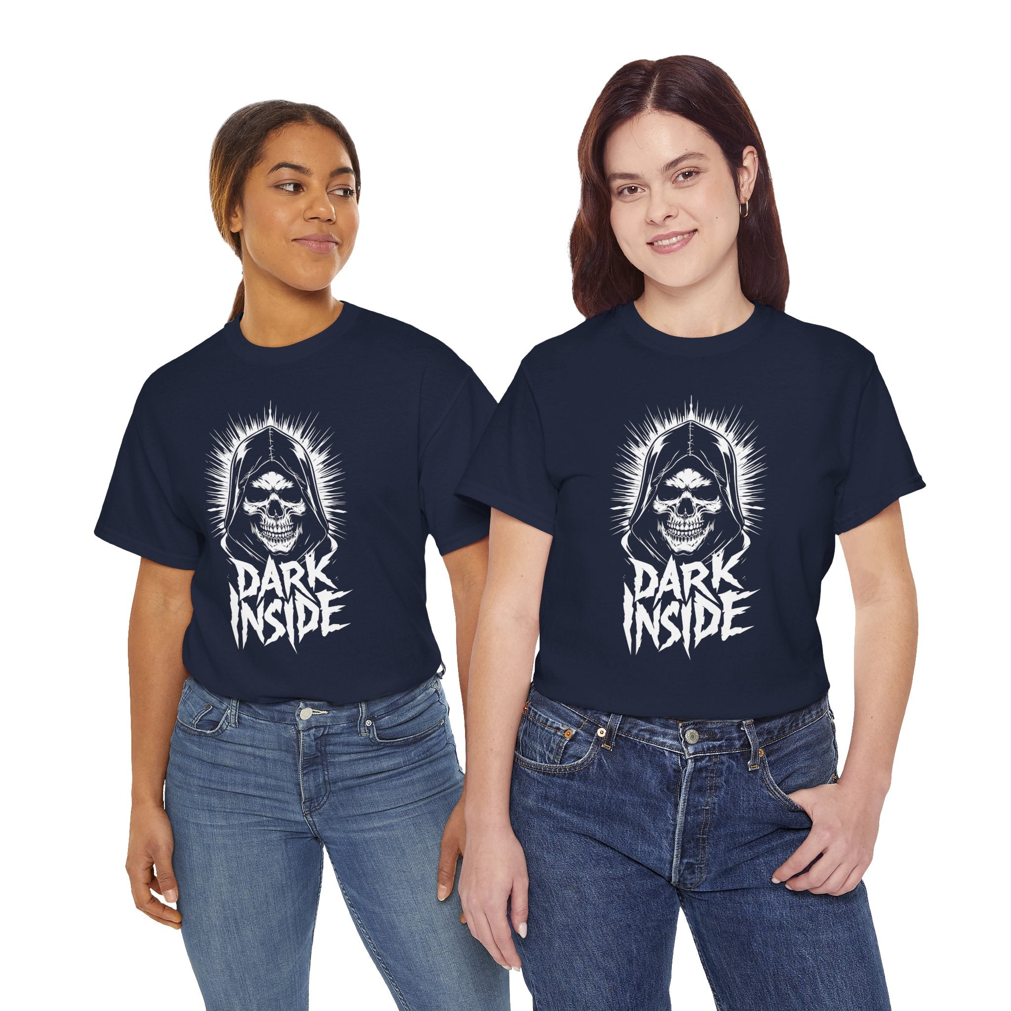 Dark Inside Skull Graphic T-Shirt — Gothic Halloween Alternative Tee