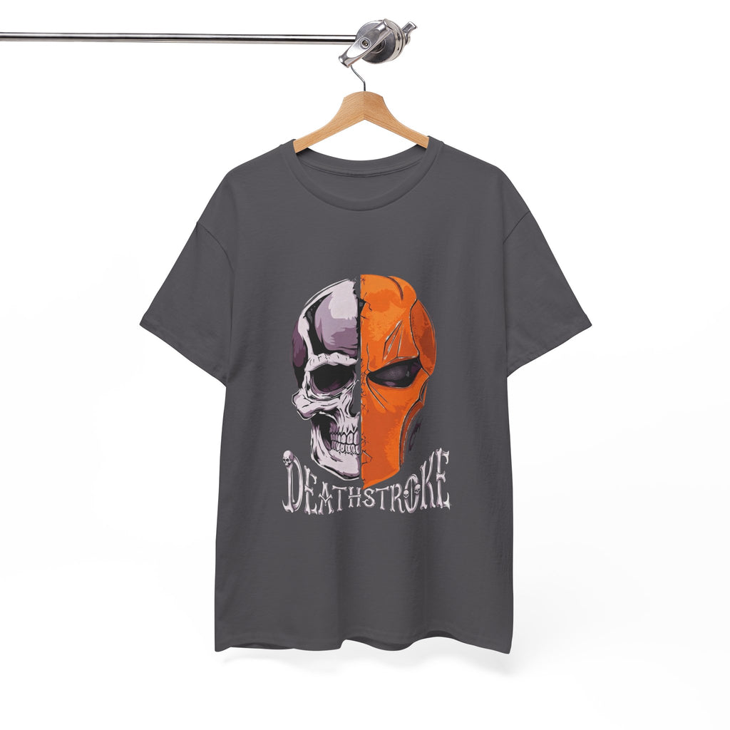 DC Deathstroke Skull Graphic T-Shirt — Slade Wilson Half-Mask Tee