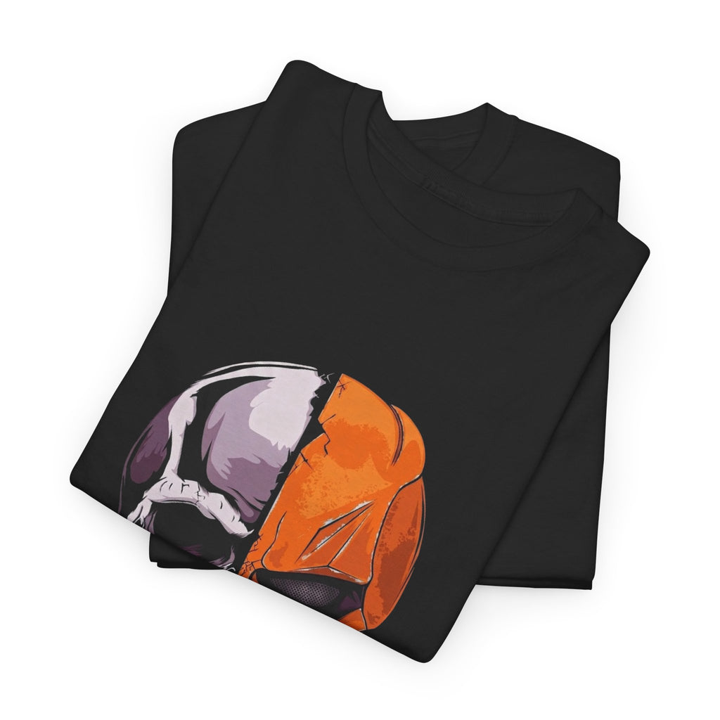 DC Deathstroke Skull Graphic T-Shirt — Slade Wilson Half-Mask Tee