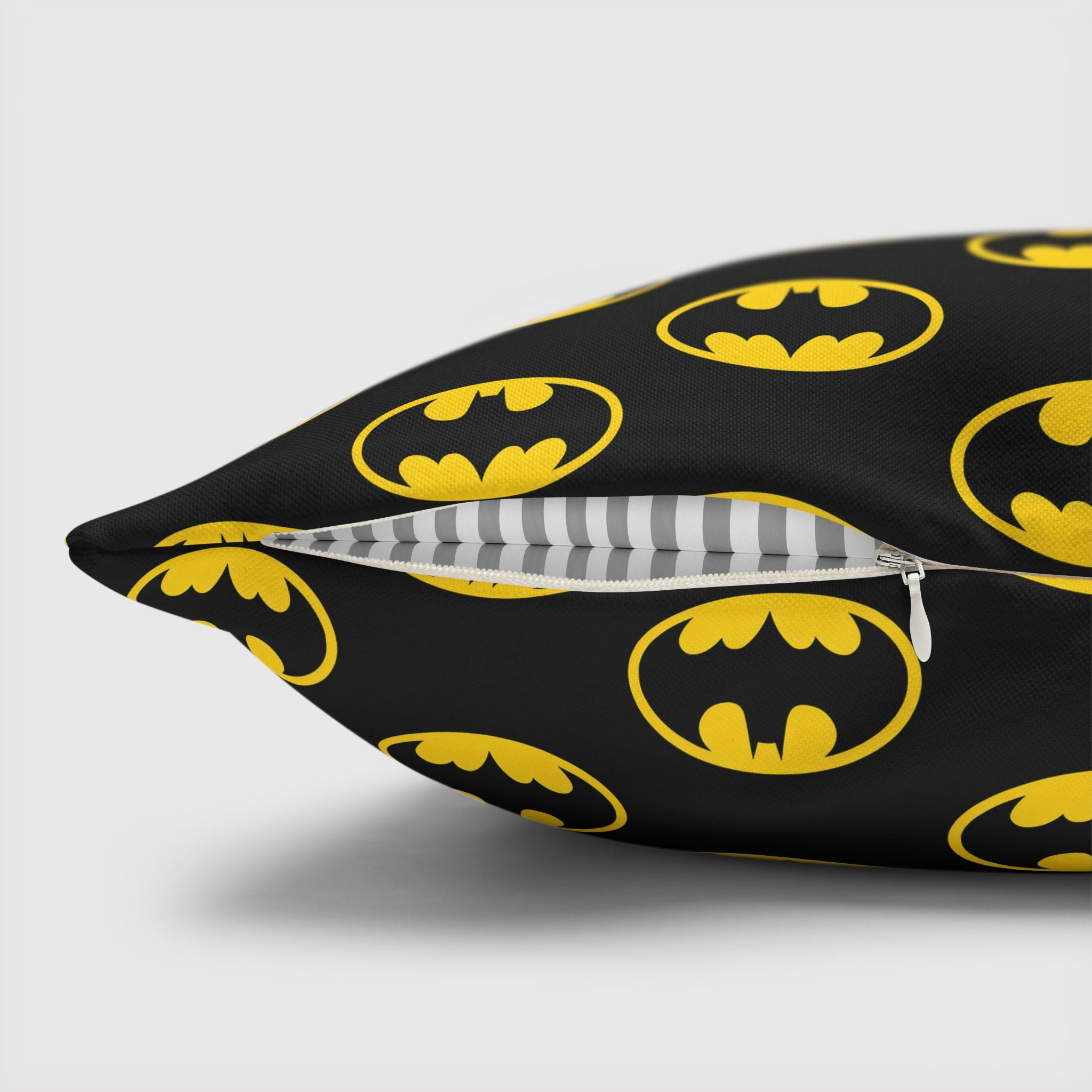 Batman Classic Logo Pattern Square Throw Pillowcase — Superhero Home Decor