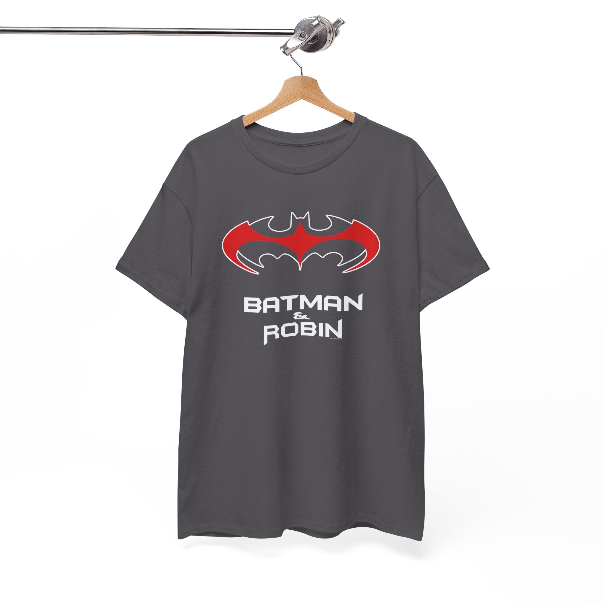 Batman & Robin 1997 Red Bat Emblem T‑Shirt - Batfamily shirt - George Clooney 90s Batman movie shirt