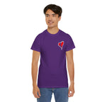 Harlequin Heart Tee — Joker-Inspired Playing Card Graphic T-Shirt