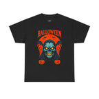 Spooky Halloween Skull & Pumpkin Unisex Tee Shirt, Graphic Scary Costume Top, October Trick or Treat Apparel, Horror Punk Goth Clothing, Men