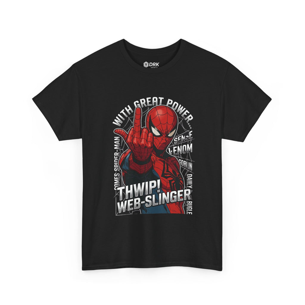 Marvel Spider-Man 'Gives the Finger' Comic Tee — Web-Slinger Graphic T-Shirt