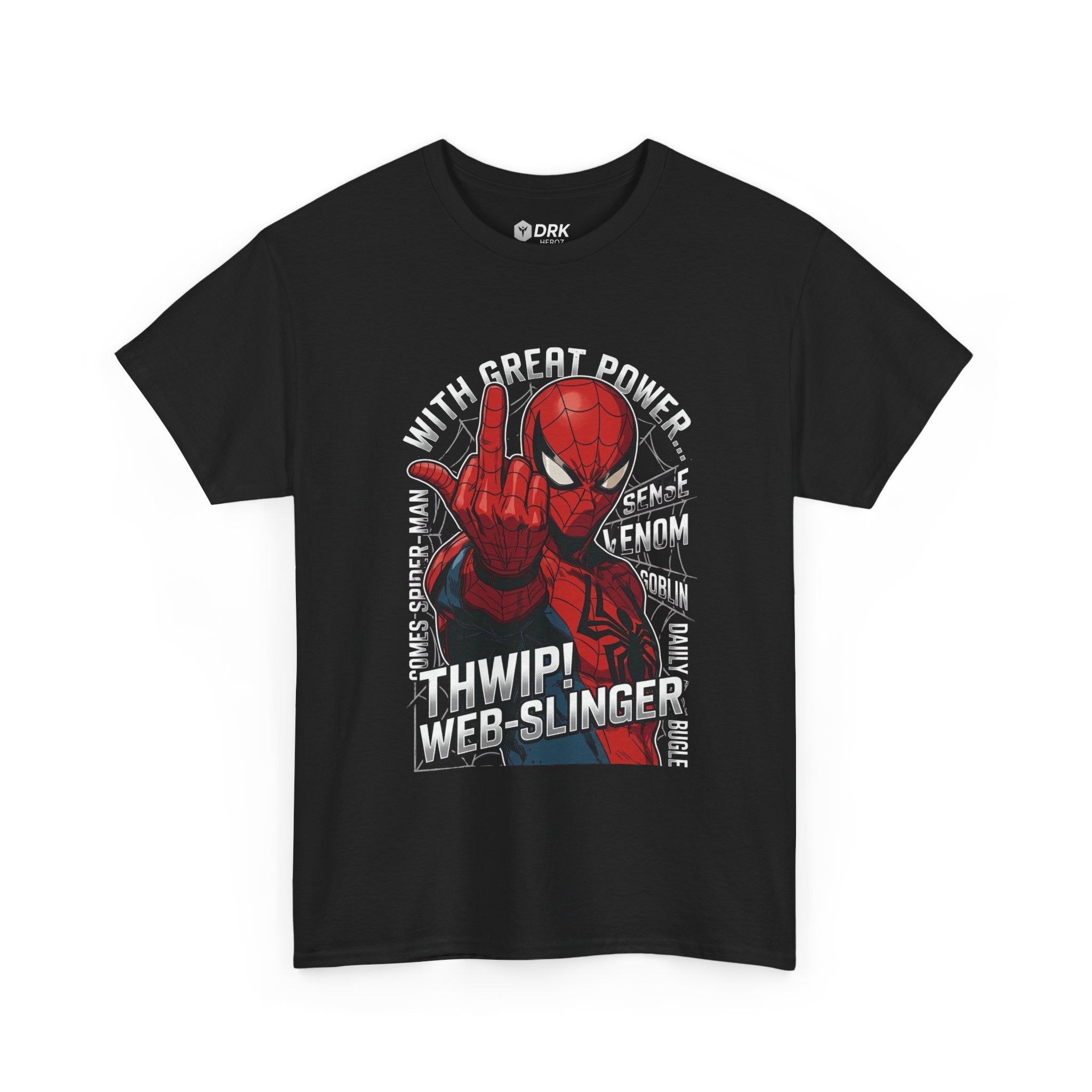 Marvel Spider-Man 'Gives the Finger' Comic Tee — Web-Slinger Graphic T-Shirt