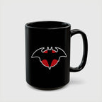 Flashpoint Batman Thomas Wayne Red Logo Black Coffee Mug - Drkheroz