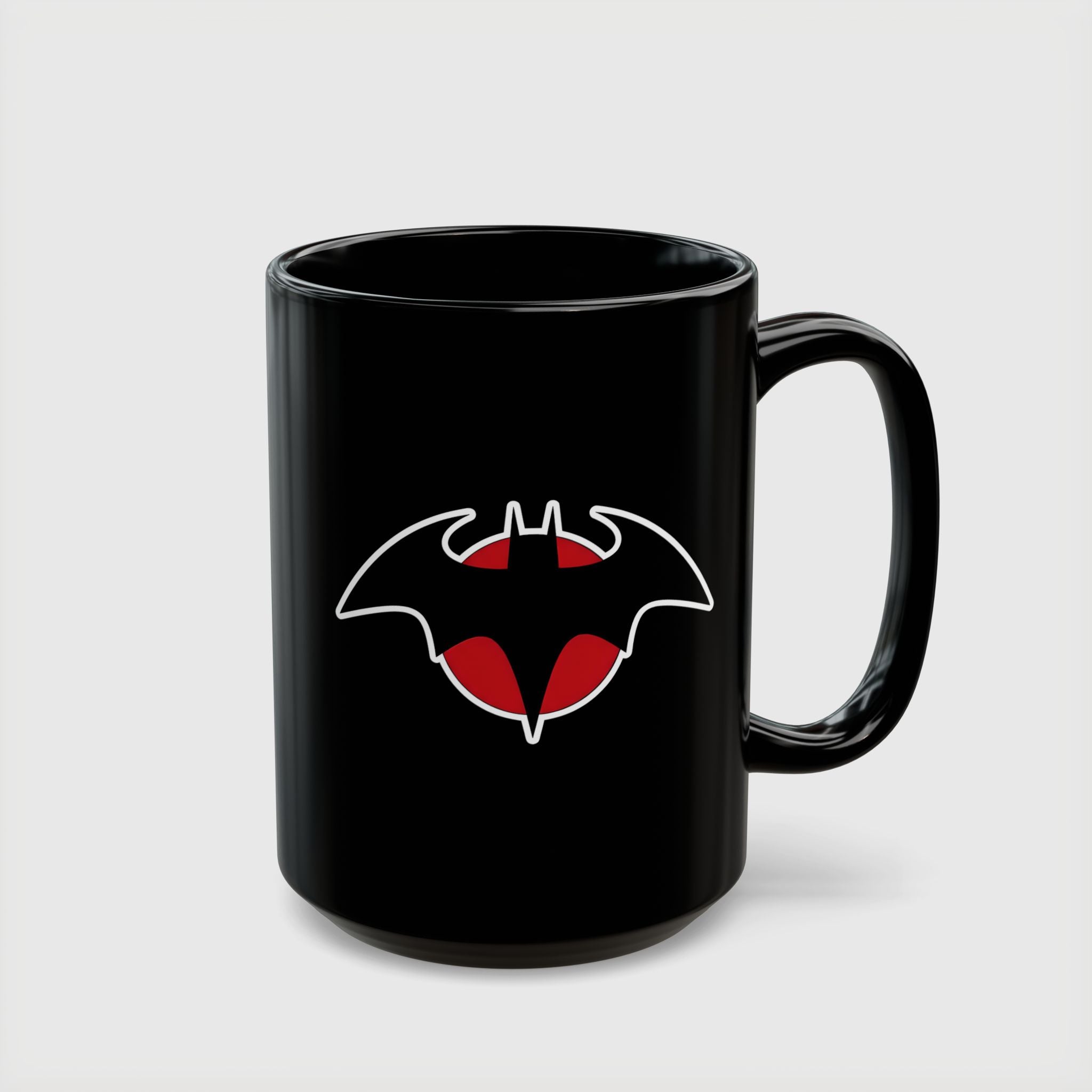 Flashpoint Batman Thomas Wayne Red Logo Black Coffee Mug - Drkheroz