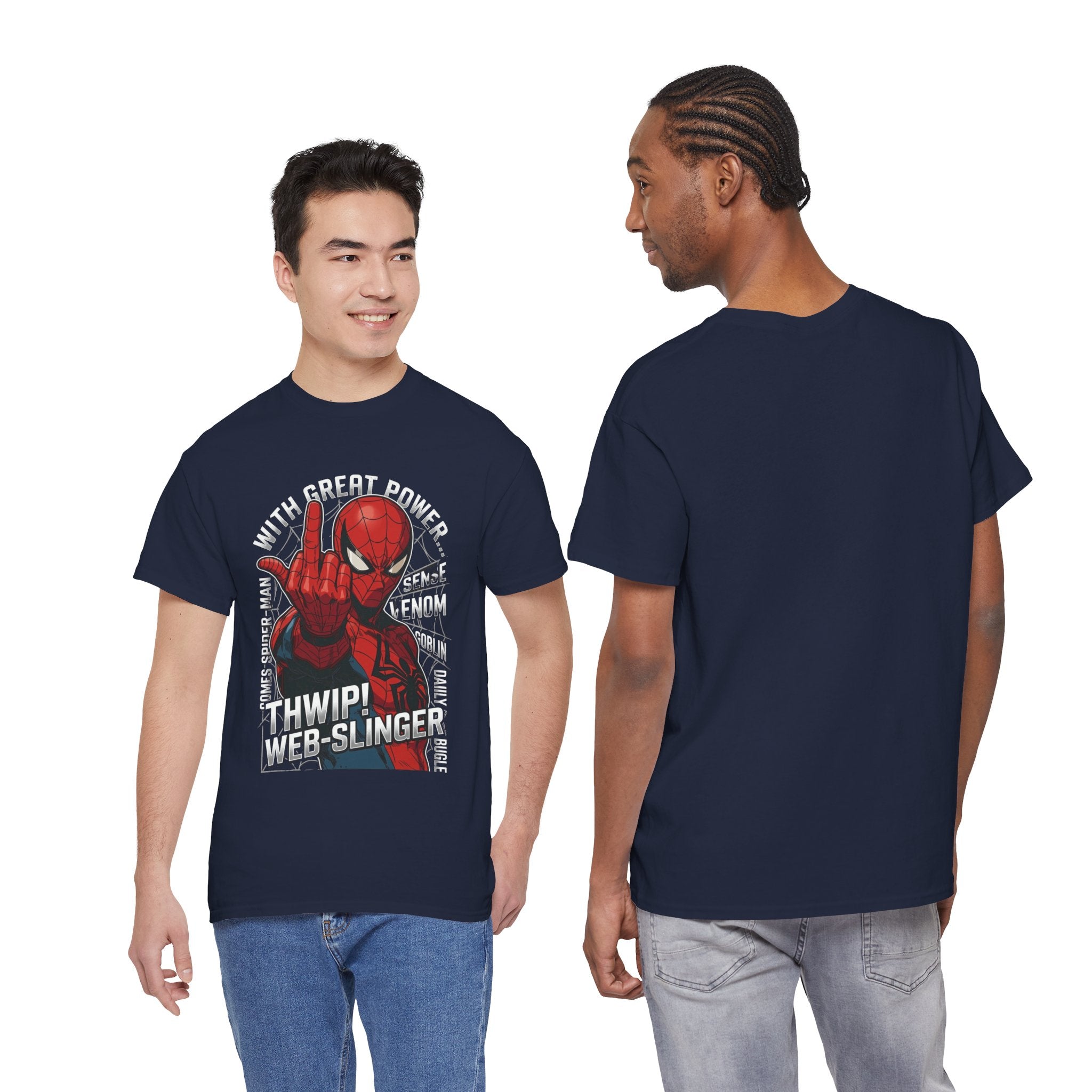 Marvel Spider-Man 'Gives the Finger' Comic Tee — Web-Slinger Graphic T-Shirt