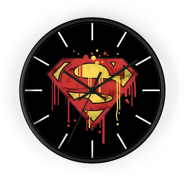 Superman Bleeding Logo Wall Clock — DC Clark Kent Home Decor