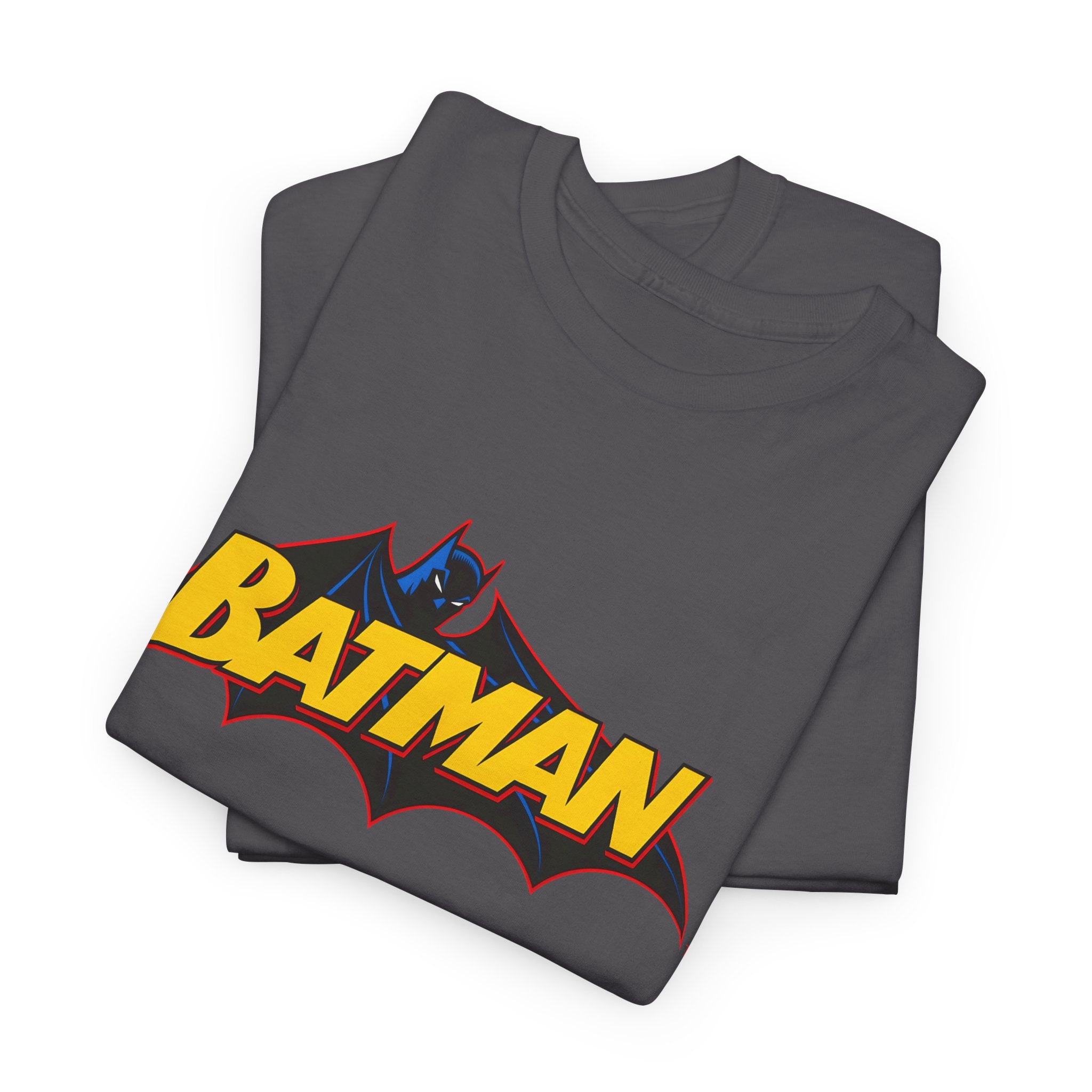 Batman  DC Comics inspired Logo T‑Shirt — Retro Yellow & Red Batman Emblem Tee
