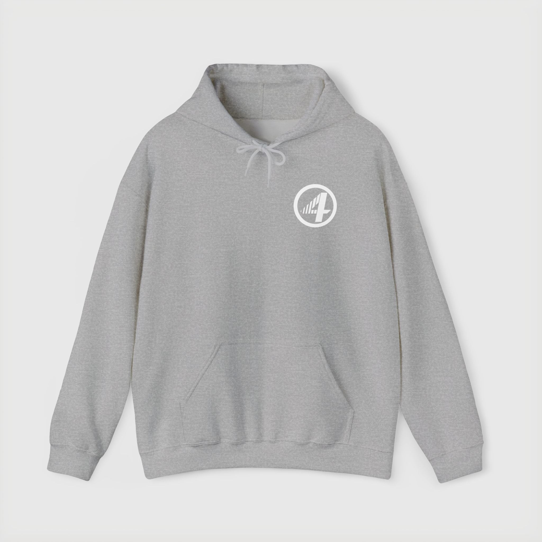 Fantastic Four Retro Logo Hoodie — Minimalist Vintage Comic Pullover