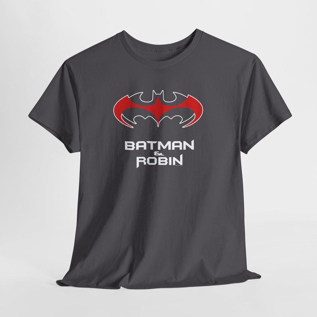 Batman & Robin 1997 Red Bat Emblem T‑Shirt - Batfamily shirt - George Clooney 90s Batman movie shirt