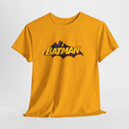 Batman  DC Comics inspired Logo T‑Shirt — Retro Yellow & Red Batman Emblem Tee