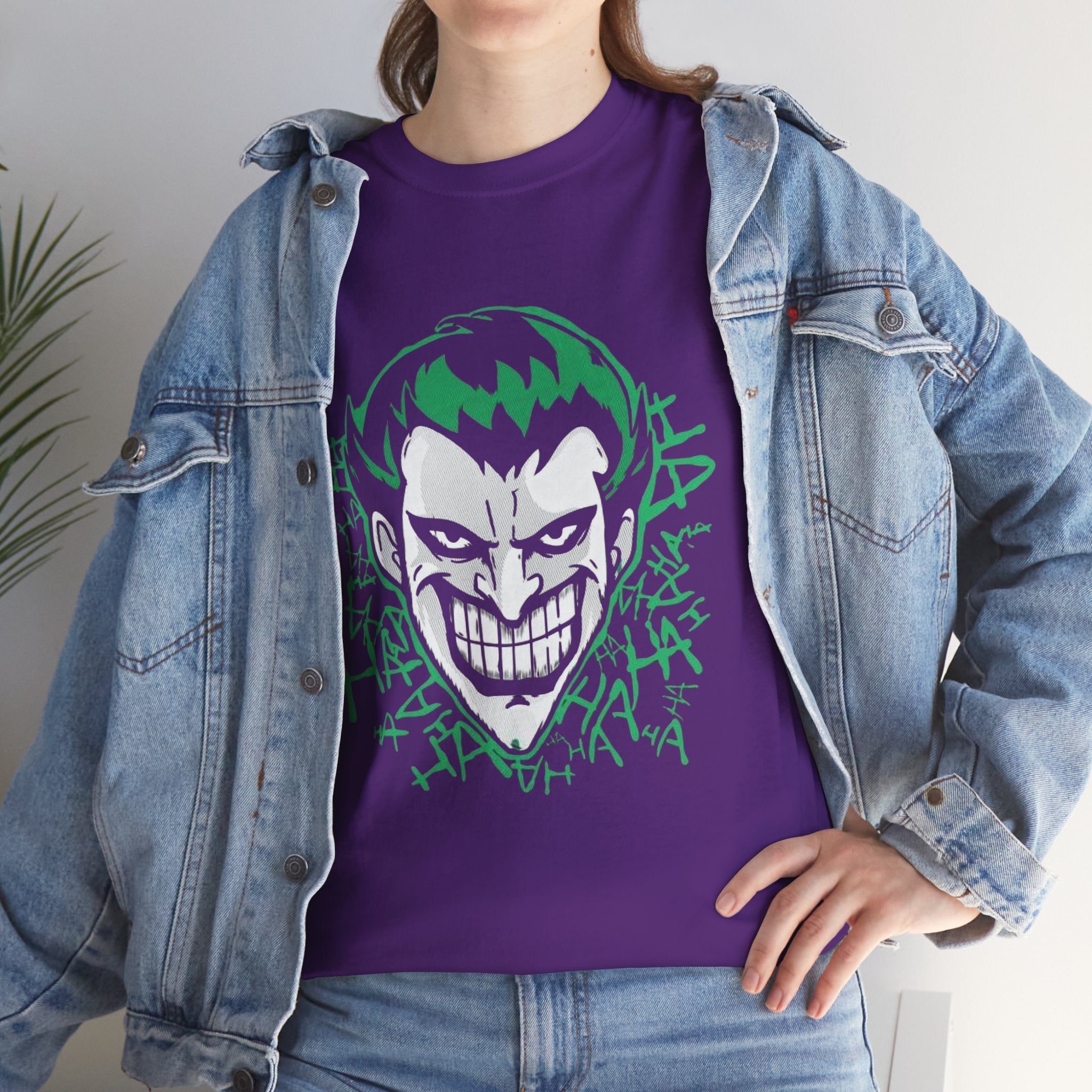 Joker Smile Graphic T-Shirt – Dark Villain Green Grin Unisex Tee
