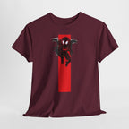 Marvel Miles Morales Spider-Man T-Shirt – Red Vertical Stripe Design | Premium Superhero Tee for Fans