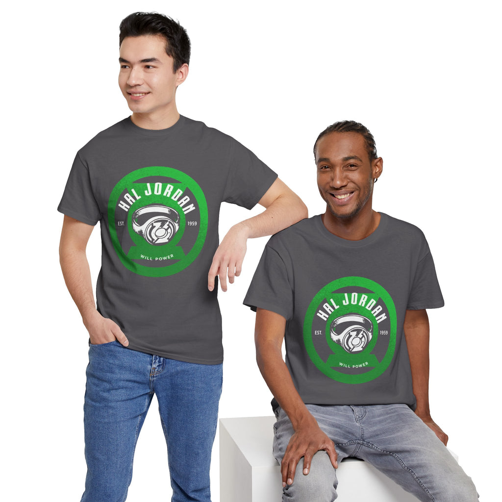 Green Lantern Hal Jordan Retro Logo Basketball T-Shirt