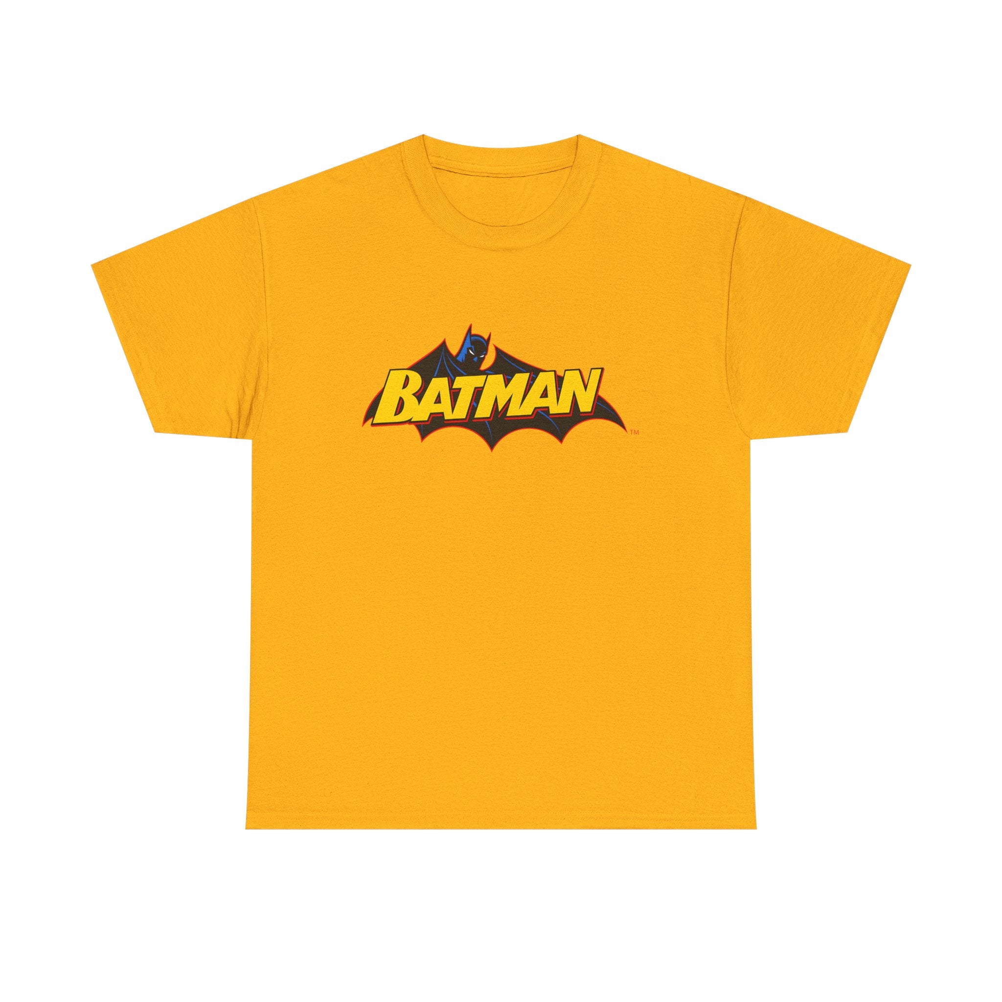 Batman  DC Comics inspired Logo T‑Shirt — Retro Yellow & Red Batman Emblem Tee