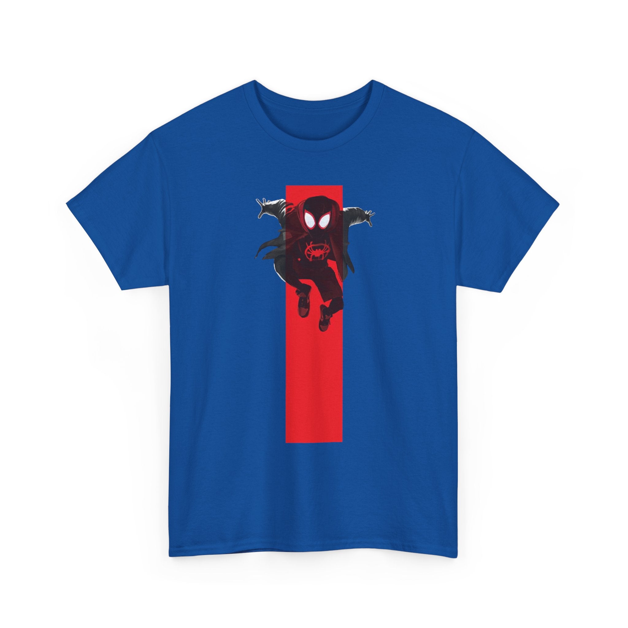 Marvel Miles Morales Spider-Man T-Shirt – Red Vertical Stripe Design | Premium Superhero Tee for Fans