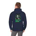Doctor Doom Avengers Hoodie — Villain Portrait & Back Text Graphic