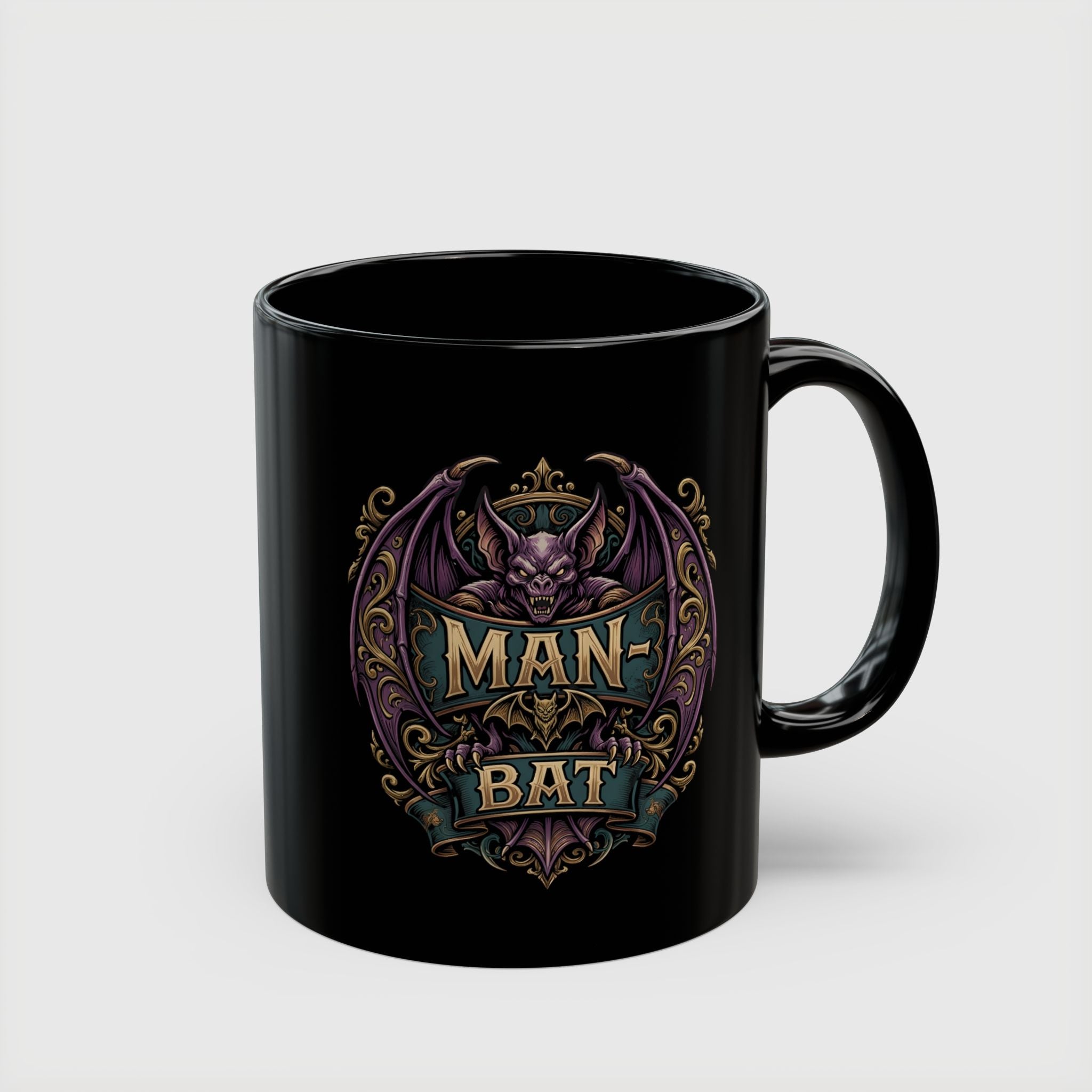 Langstrom’s Formula: 11oz/15oz Man-Bat Gothic Moring Coffee Mug
