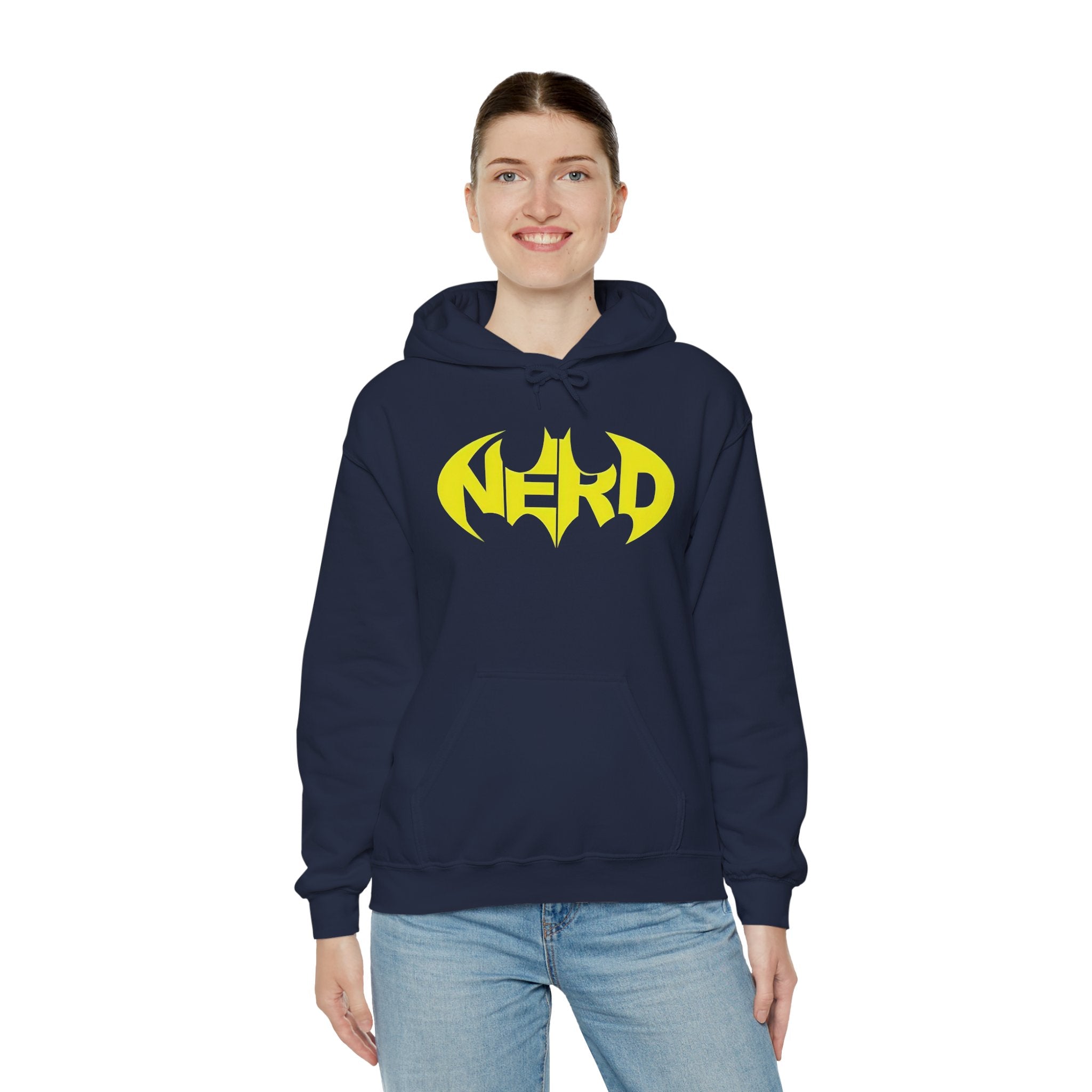 Nerd Batman Yellow Graphic Unisex Streetwear Hoodie