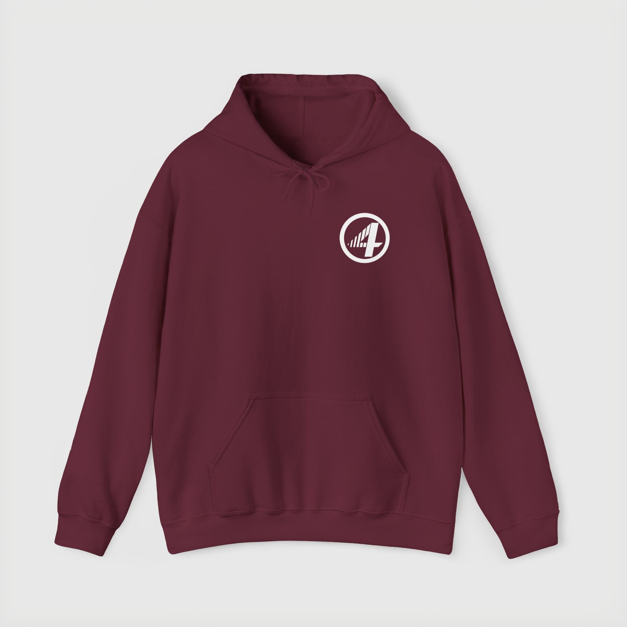 Fantastic Four Retro Logo Hoodie — Minimalist Vintage Comic Pullover