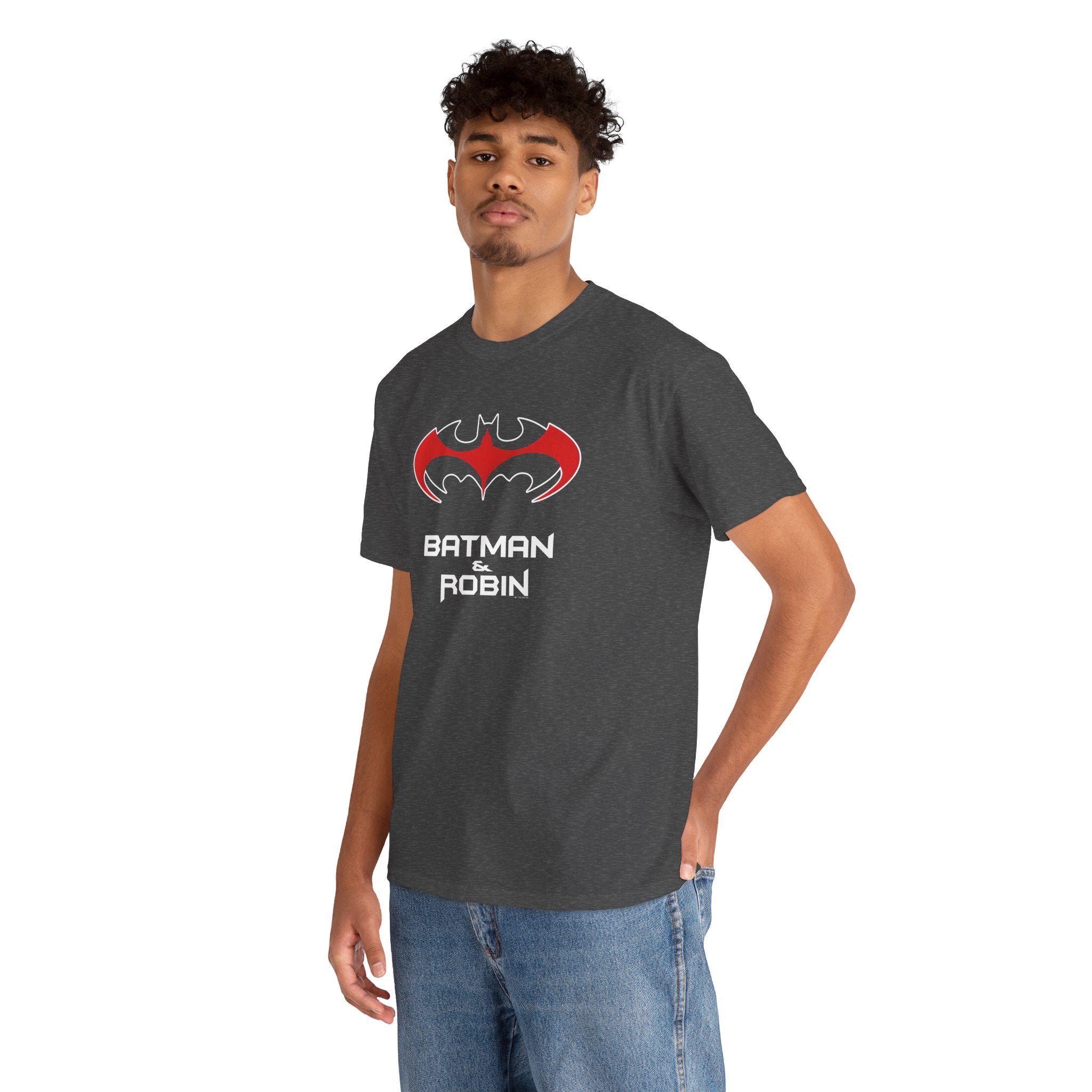 Batman & Robin 1997 Red Bat Emblem T‑Shirt - Batfamily shirt - George Clooney 90s Batman movie shirt