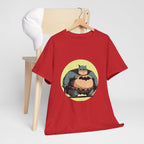 Funny Chubby Bat Hero T‑Shirt — Cute Fat Batman Parody Tee
