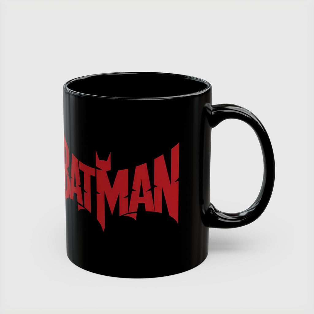Batman Movie 2022 Red Logo Black Mug — 11oz & 15oz Ceramic Coffee Cup