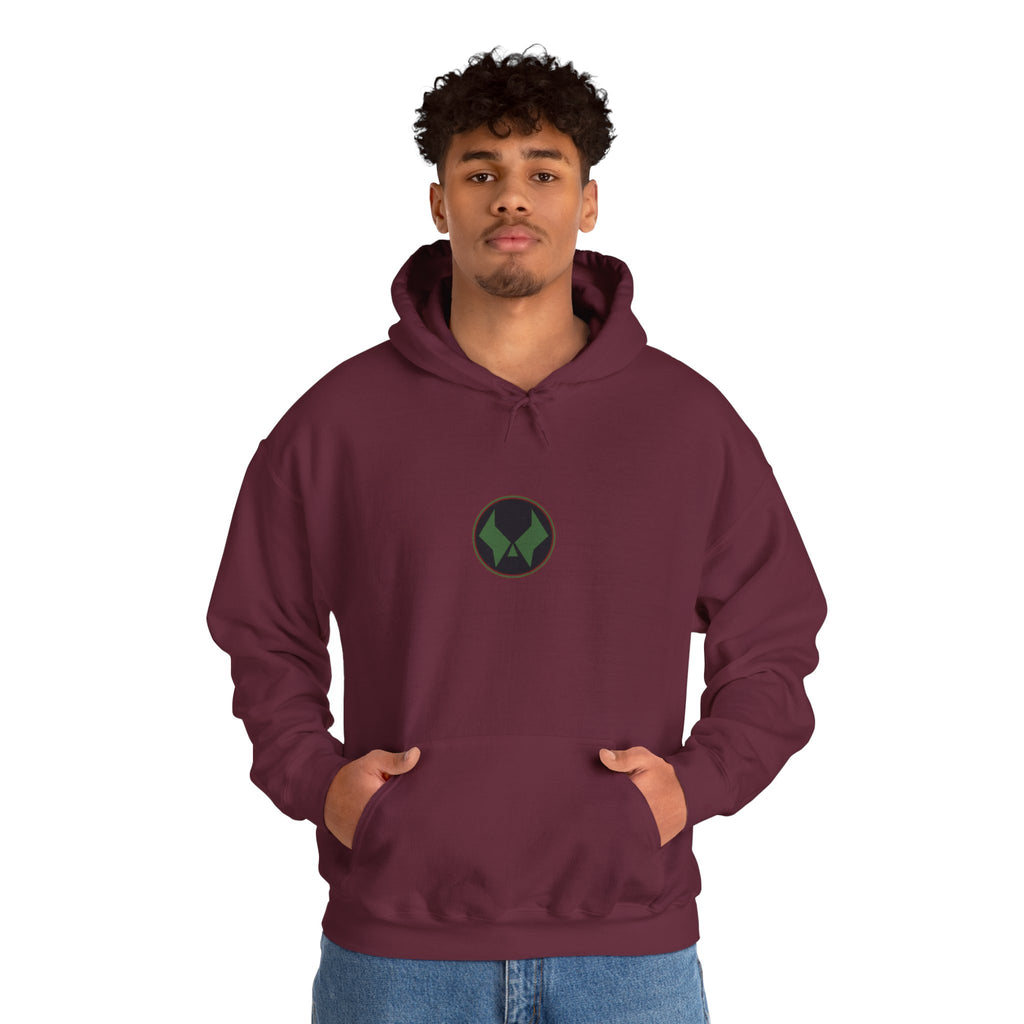 Doctor Doom Avengers Hoodie — Villain Portrait & Back Text Graphic