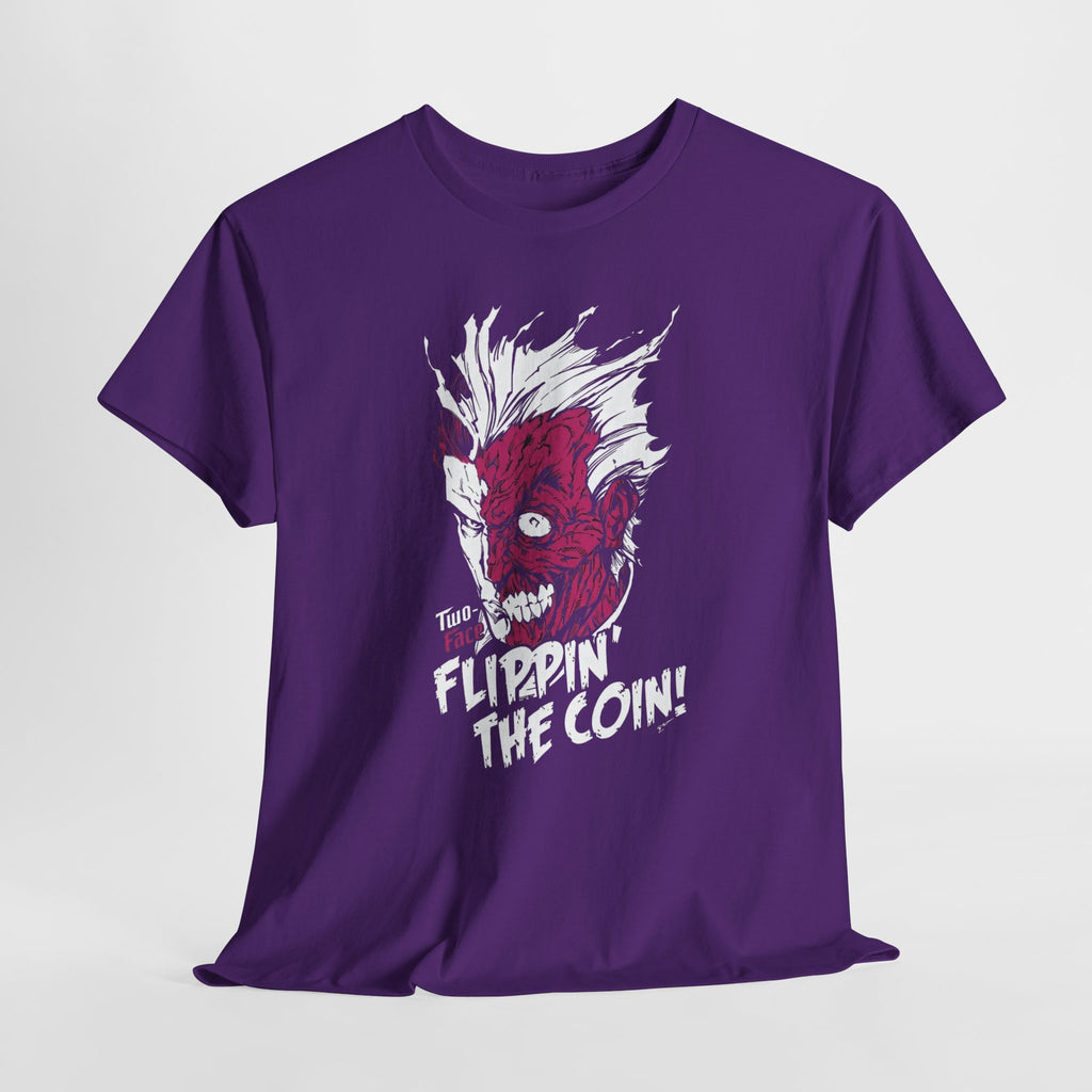 DC Comics Two-Face (Harvey Dent) “Flippin’ The Coin” Tee – Dark Gotham Villain T-Shirt