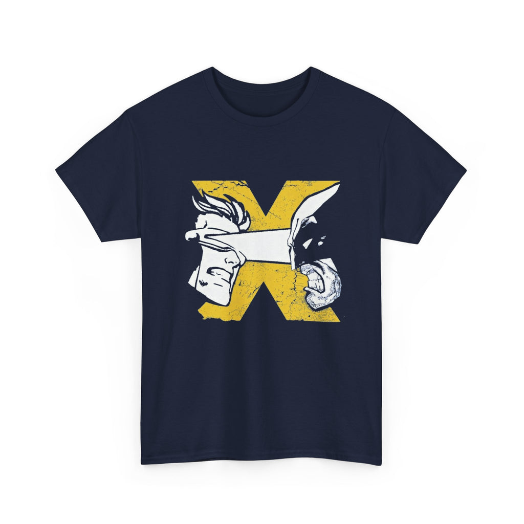 Wolverine vs Cyclops Vintage Graphic Tee — X‑Men Fan Shirt
